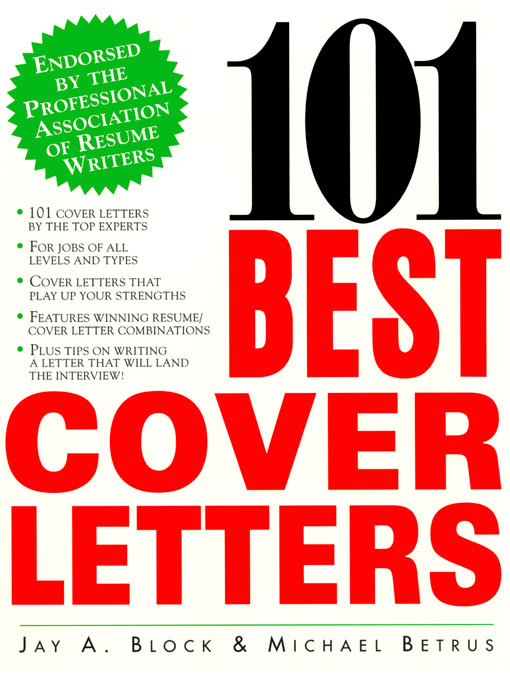 Title details for 101 Best Cover Letters by Jay A. Block - Available